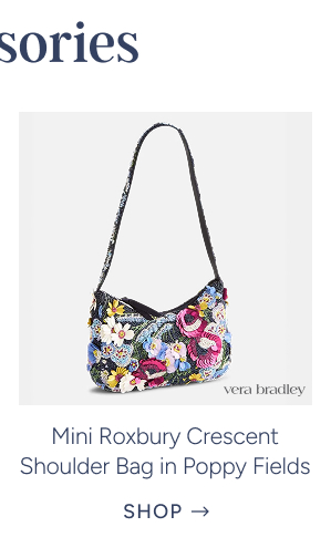Mini Roxbury Crescent Shoulder Bag in Poppy Fields