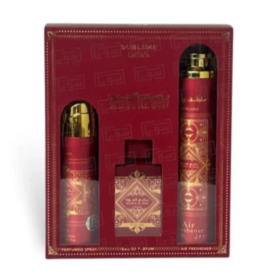 Image of Lattafa Badee Al Oud Sublime 3 Piece Gift Set