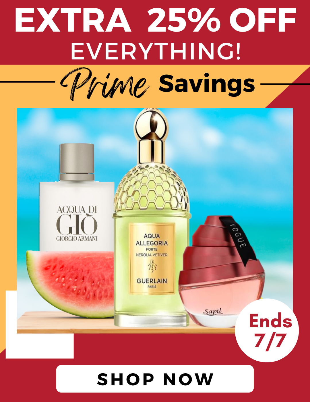 Prime Savings 25% off use link below to activate. Expires 7/7/2025