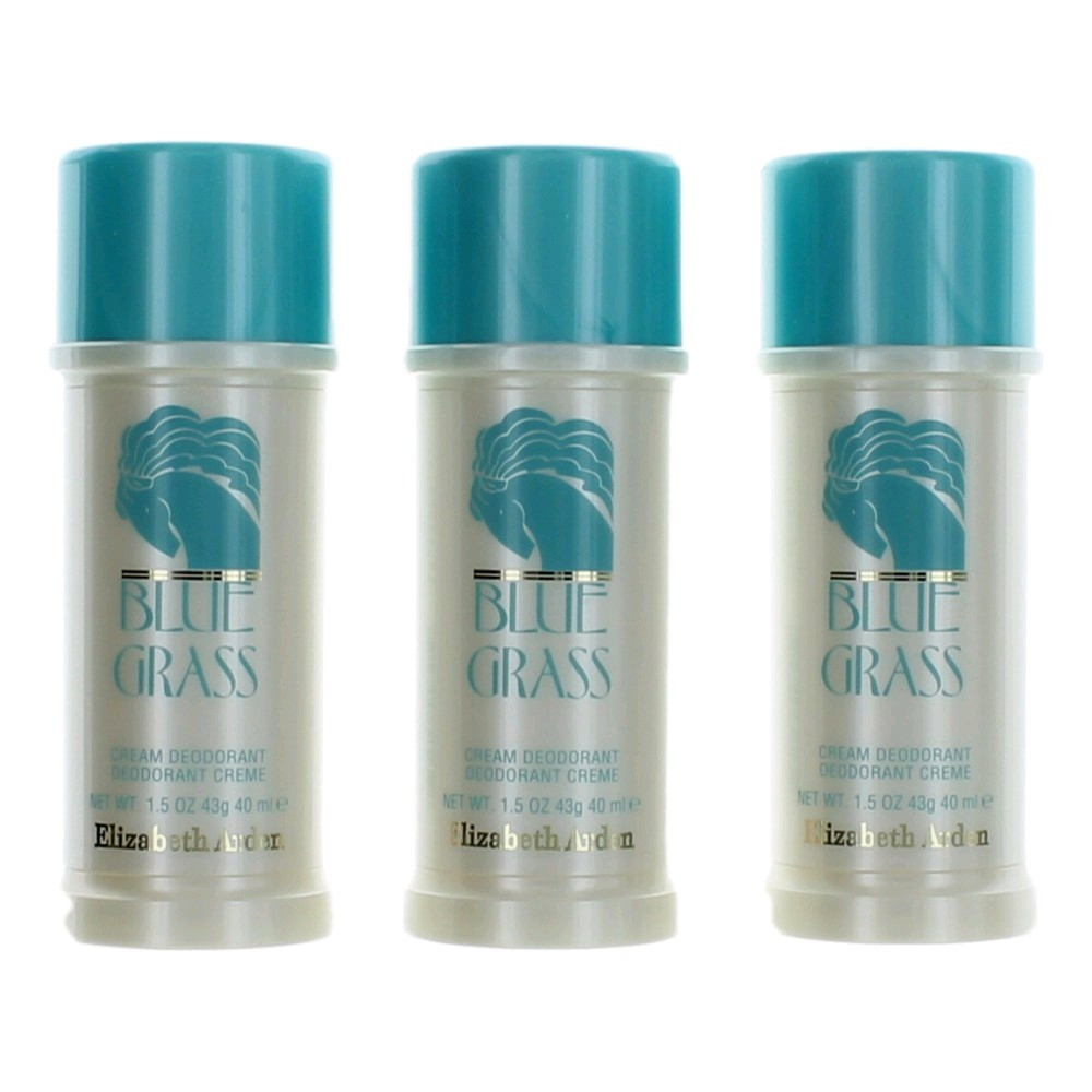 Image of Blue Grass by Elizabeth Arden, 3x1.5 oz (4.5 oz total) Cream Deodorant for Women