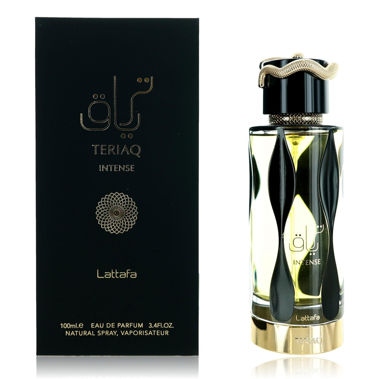 Image of Teriaq Intense by Lattafa, 3.4 oz Eau de Parfum Spray for Unisex