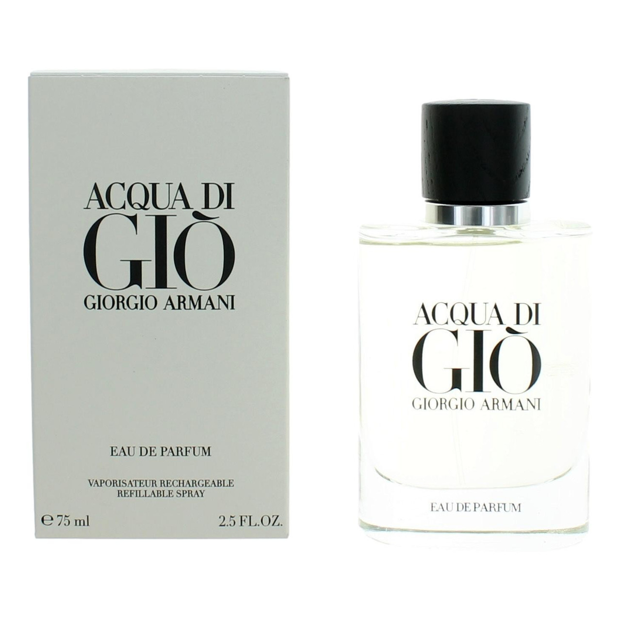 Image of Acqua Di Gio by Giorgio Armani, 2.5 oz Eau De Parfum Spray Refillable for Men
