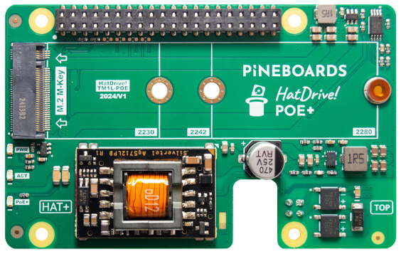 HatDrive! PoE+ board top view