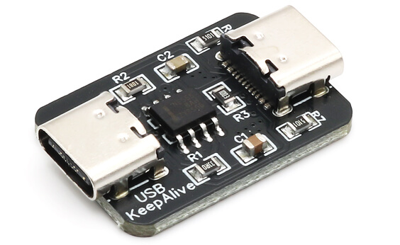 USB-C keepalive module at an angle