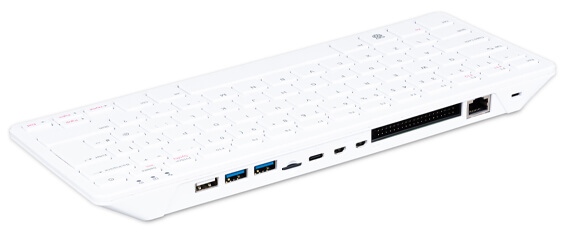 Raspberry Pi 500 rear showing ports