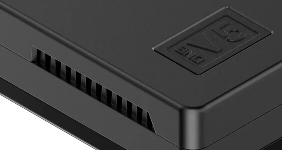 Close-up image of the Argon ONE V5 case logo