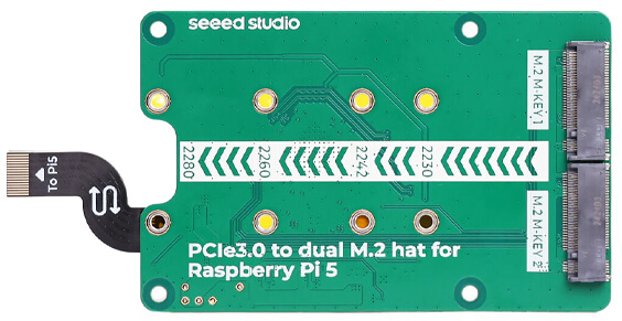Seeed PCIe 3.0 Dual M.2 HAT for Raspberry Pi 5