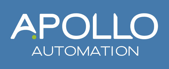 Apollo Automation logo on a blue background