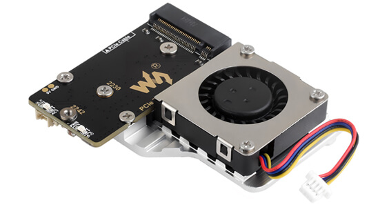 M.2 Adapter with Active Cooler for Pi 5