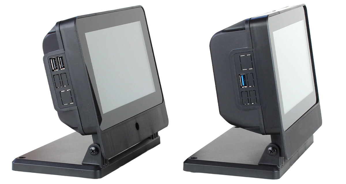 Bpth versions of the SmartiPi Touch 3 next to each other