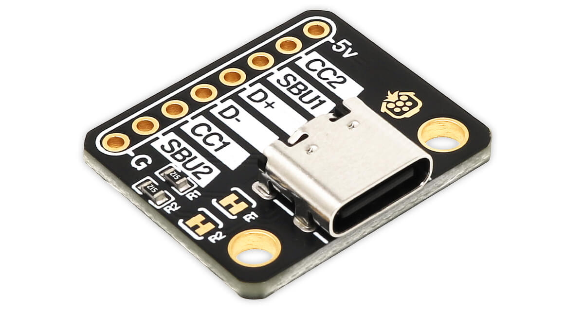 Angled view of the USB-C horizontal breakout