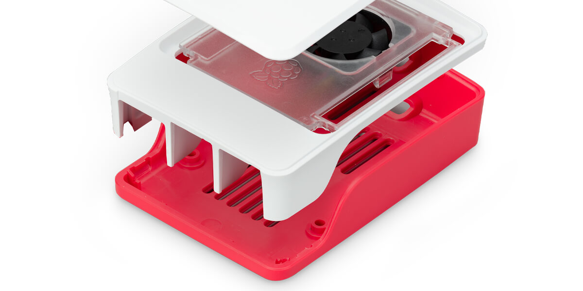 Raspberry Pi 5 case exploded view showing layers