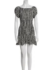 Plaid Print Mini Dress