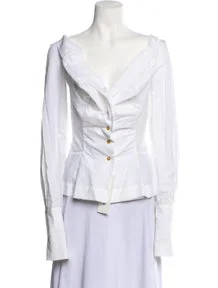 V-Neck Long Sleeve Top