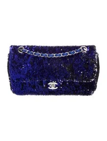 Medium Sequin Single Flap Bag