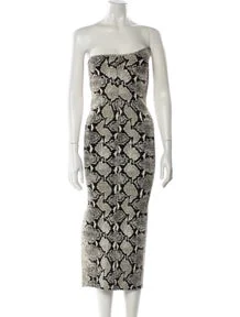 Animal Print Midi Length Dress