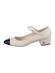 Leather Colorblock Pattern Pumps