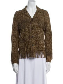 Suede Animal Print Blazer w/ Tags