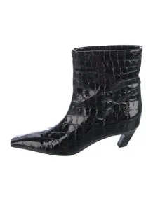 Patent Leather Animal Print Boots