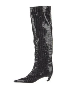 Embossed Leather Boots