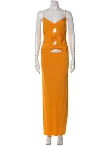V-Neck Long Dress