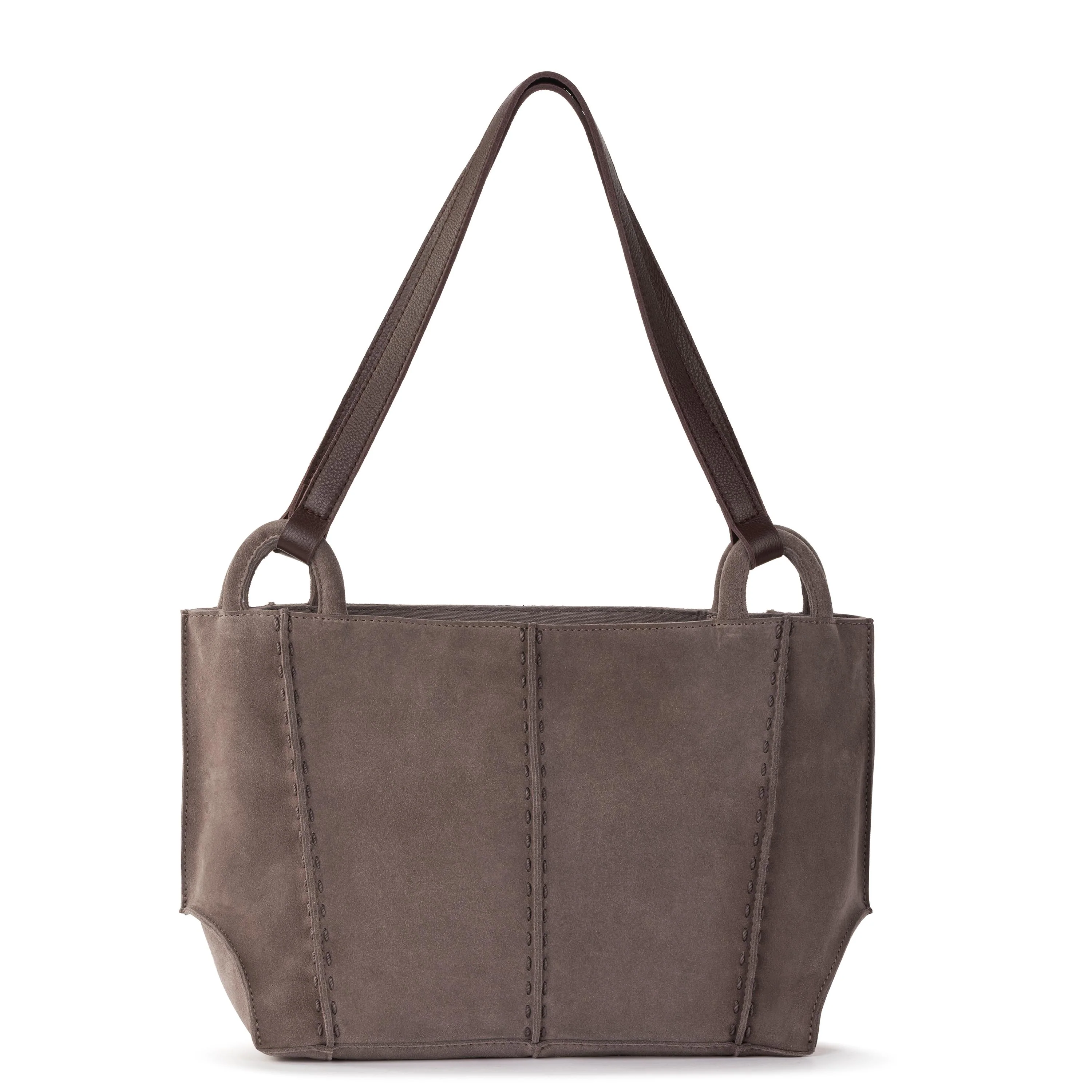 Image of Los Feliz Satchel - Leather - Mushroom Suede