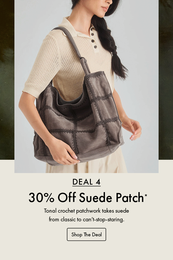 30% off suede patch. Shop the deal