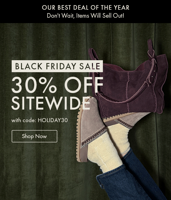 Black Friday Sale! 30% Off Sitewide wtih code HOLIDAY30