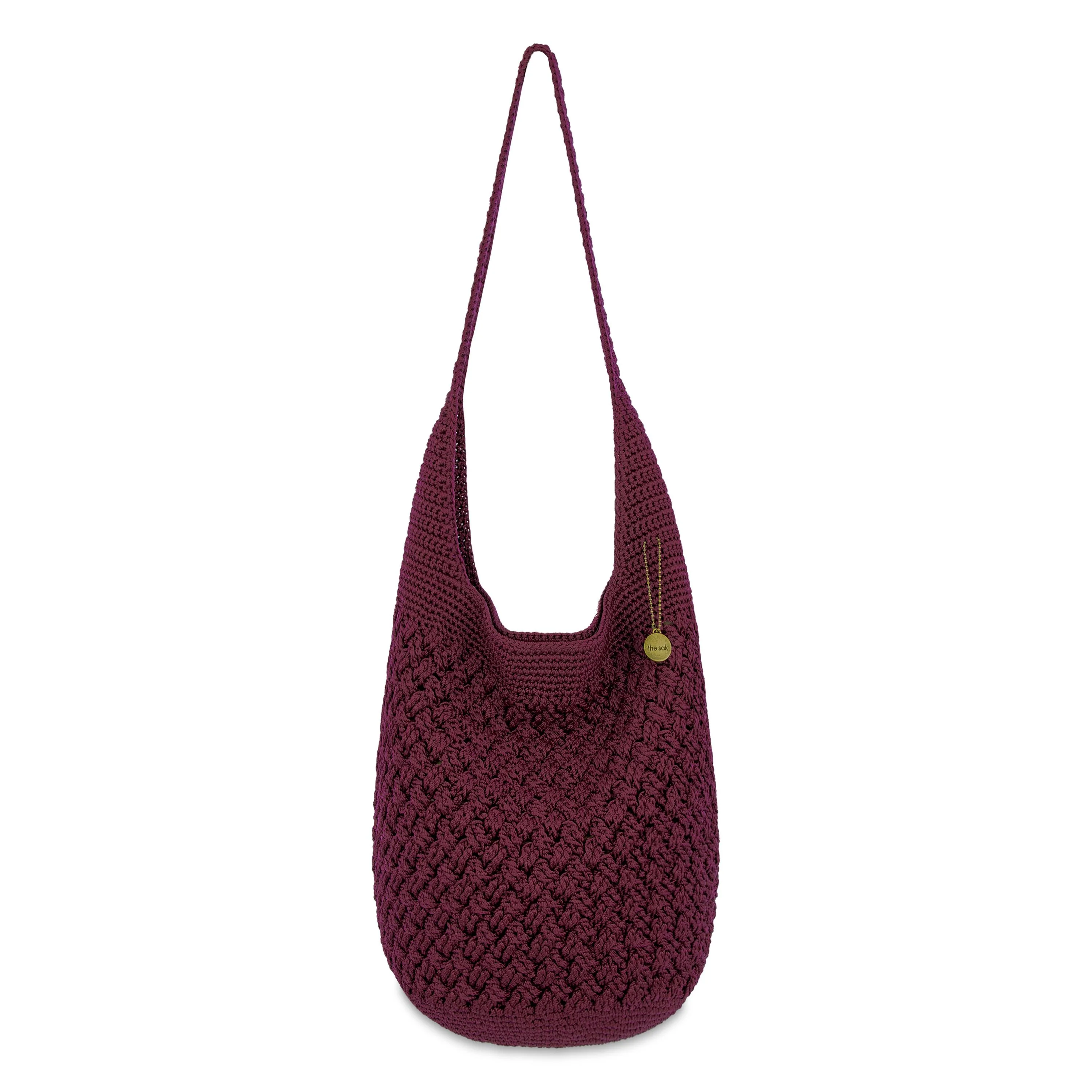 Image of 120 Hobo - Hand Crochet - Black Cherry Cozy Weave