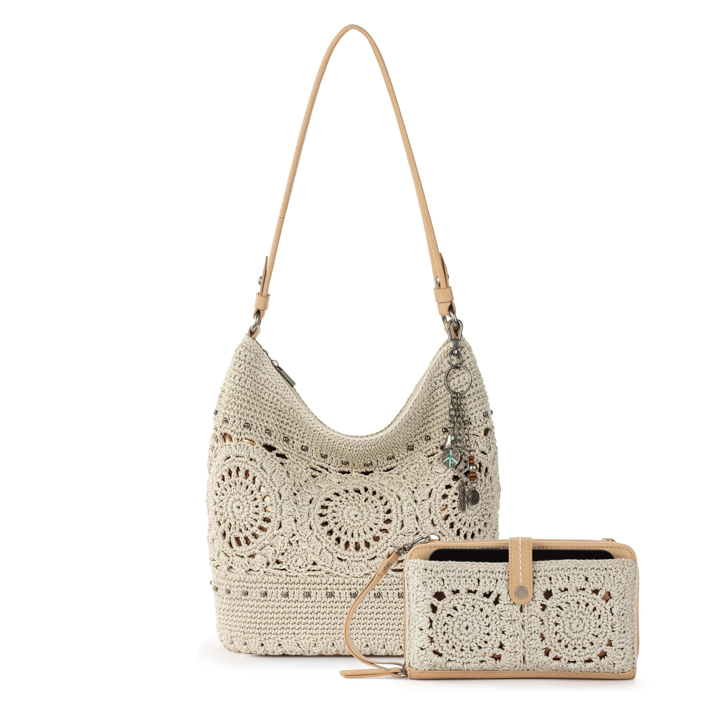 Image of Sequoia Crochet Hobo + Iris Smartphone Wallet Bundle