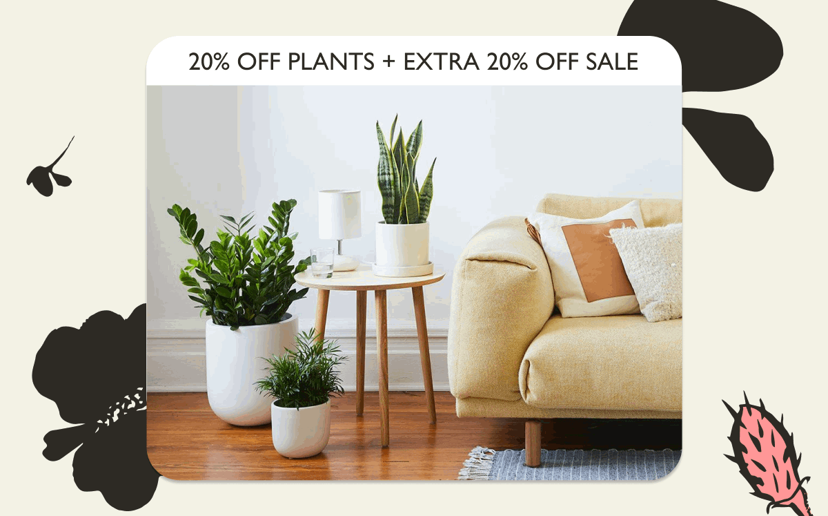 20% OFF PLANTS + EXTRA 20% OFF SALE
