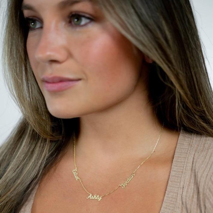 Custom Script My Mantra Name Necklace