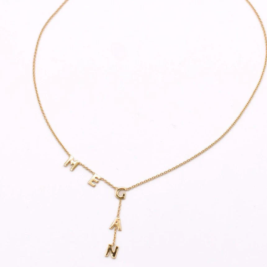 Image of Custom Vertical Name Drop Necklace