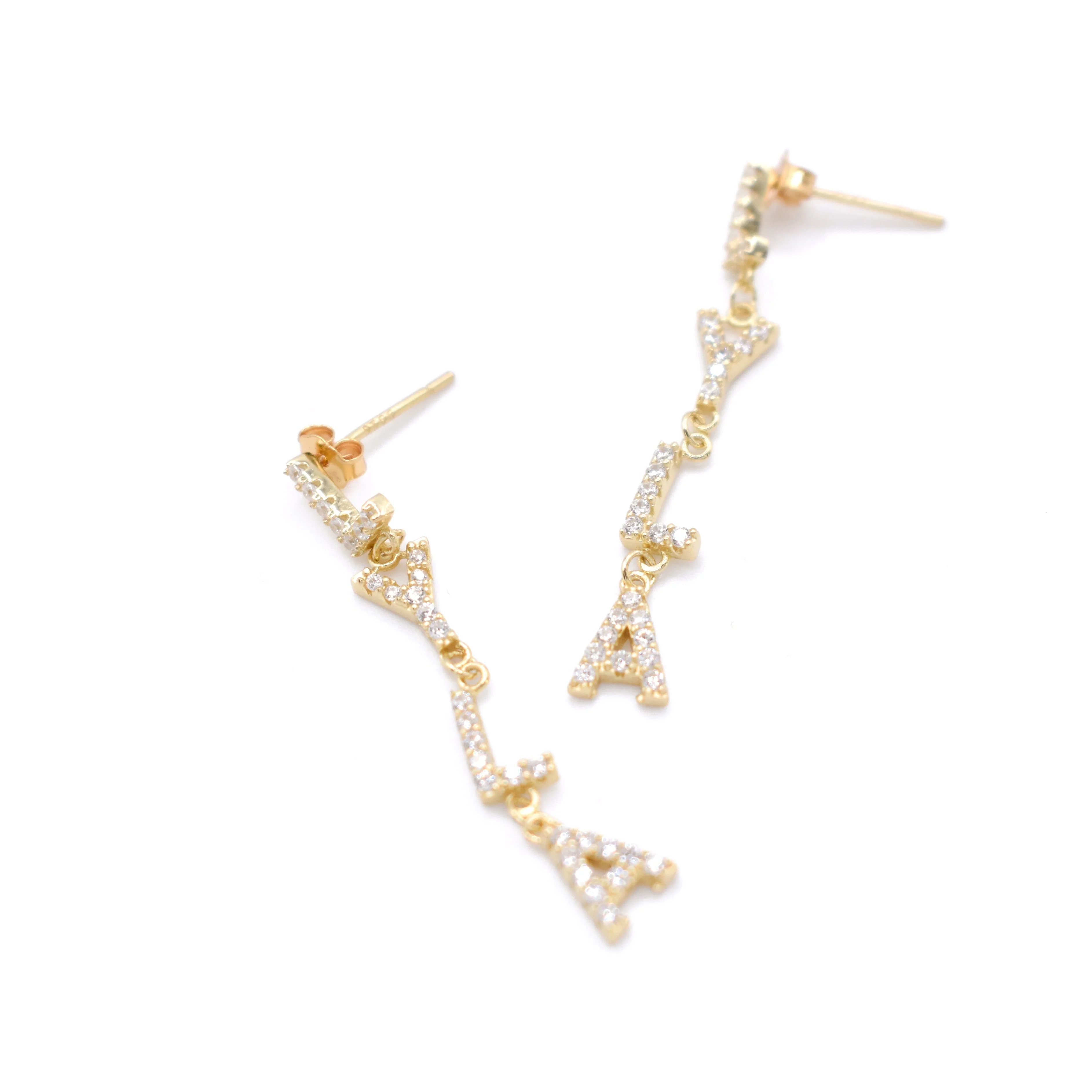 Image of Custom Vertical Drop Earrings