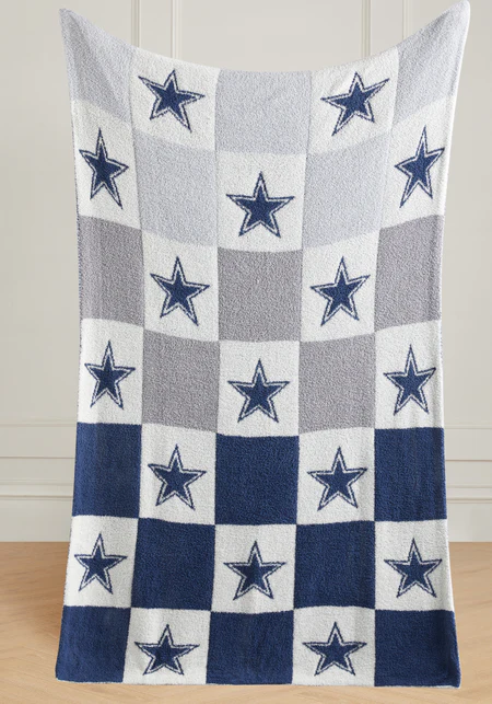 NFL Buttery Blanket- Ombre Check- Pre Order 8-15 or sooner!