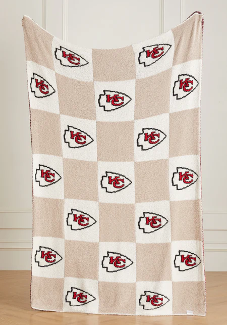 NFL Buttery Blanket- Neutral Check- Pre Order 8-15 or sooner!