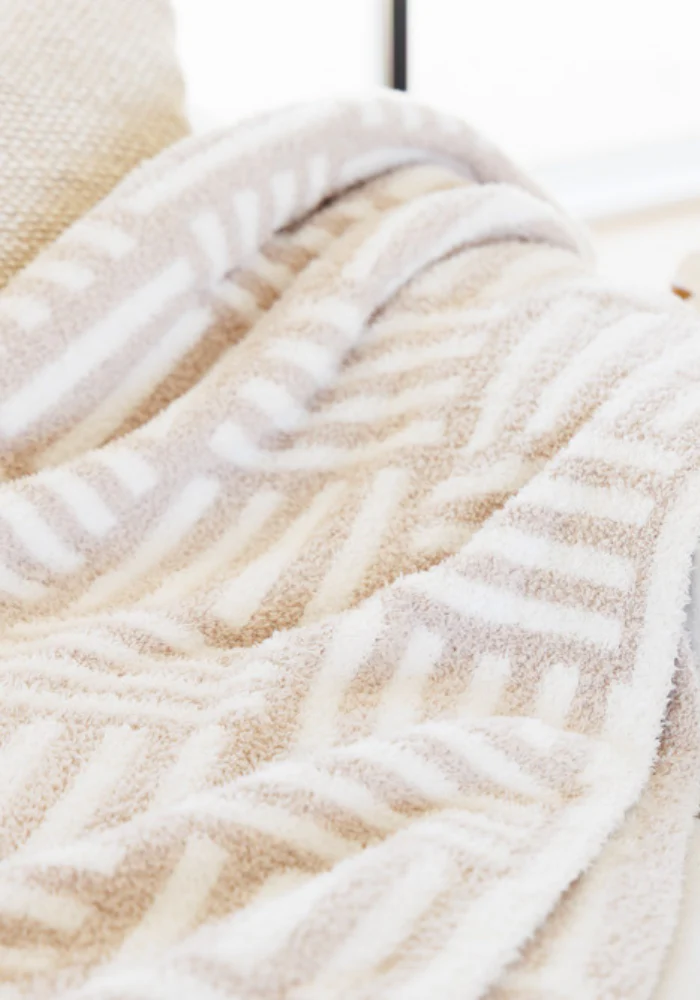Basketweave Buttery Blanket - Mocha
