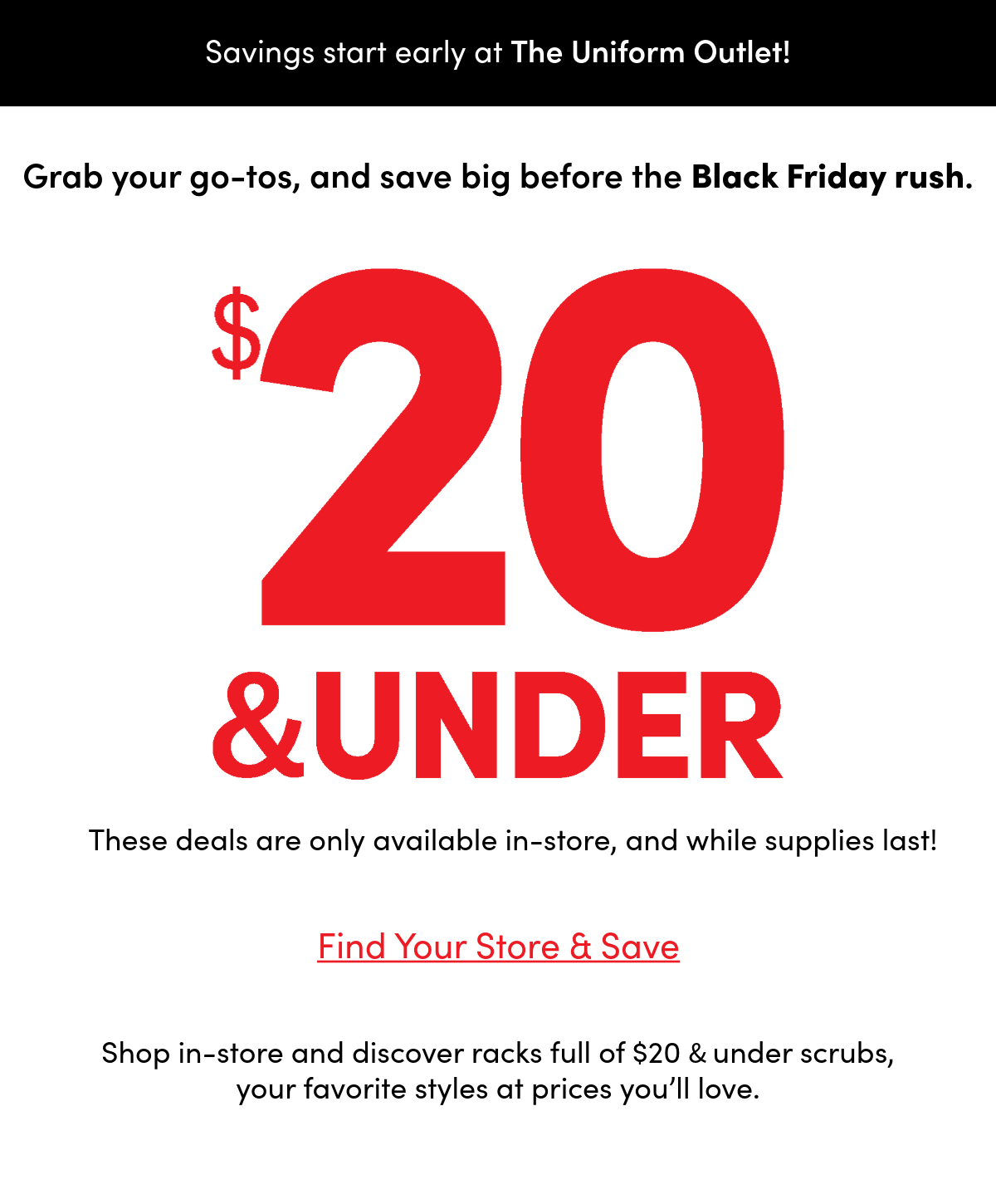 Shop In Store and Save Big! 