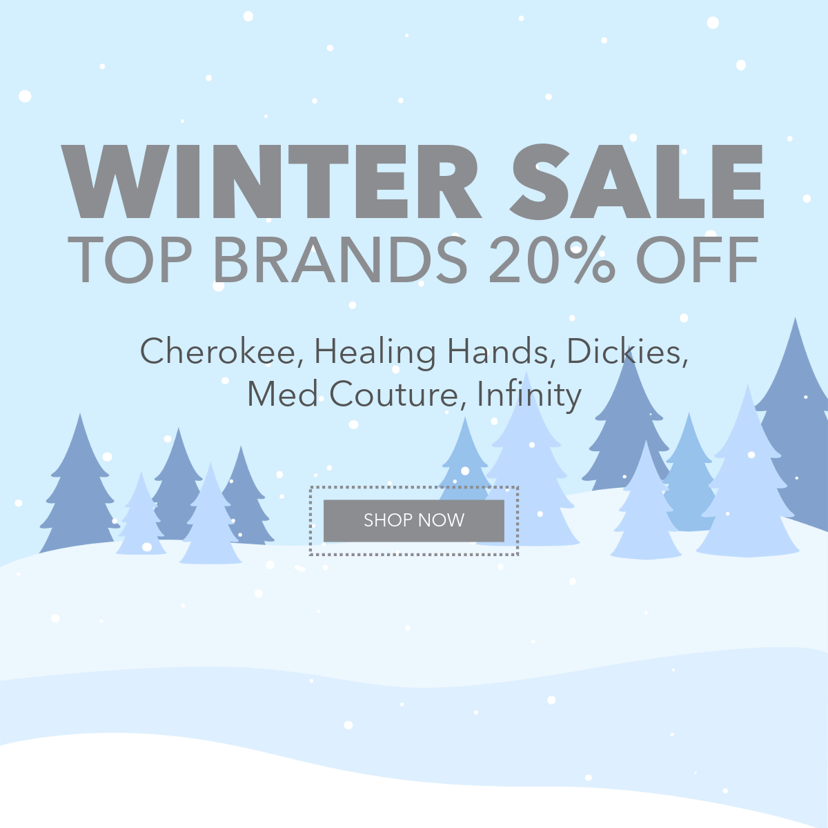 Sale alert. Save up to 20%. Shop now. Woman wearing Skechers scrubs. Shop Grey's Anatomy and Skechers at 20% off. 