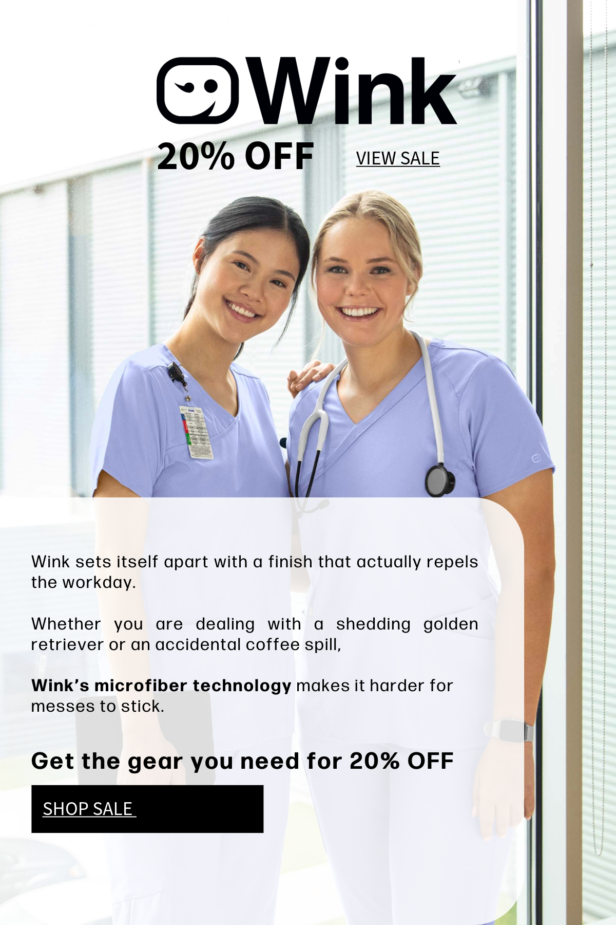 Sale alert. Save up to 20%. Shop now. 