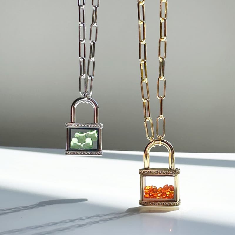 Silver and Gold Lock Locket