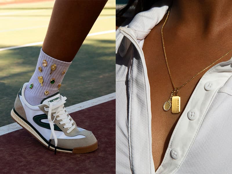 Pave Heart Necklace Gold