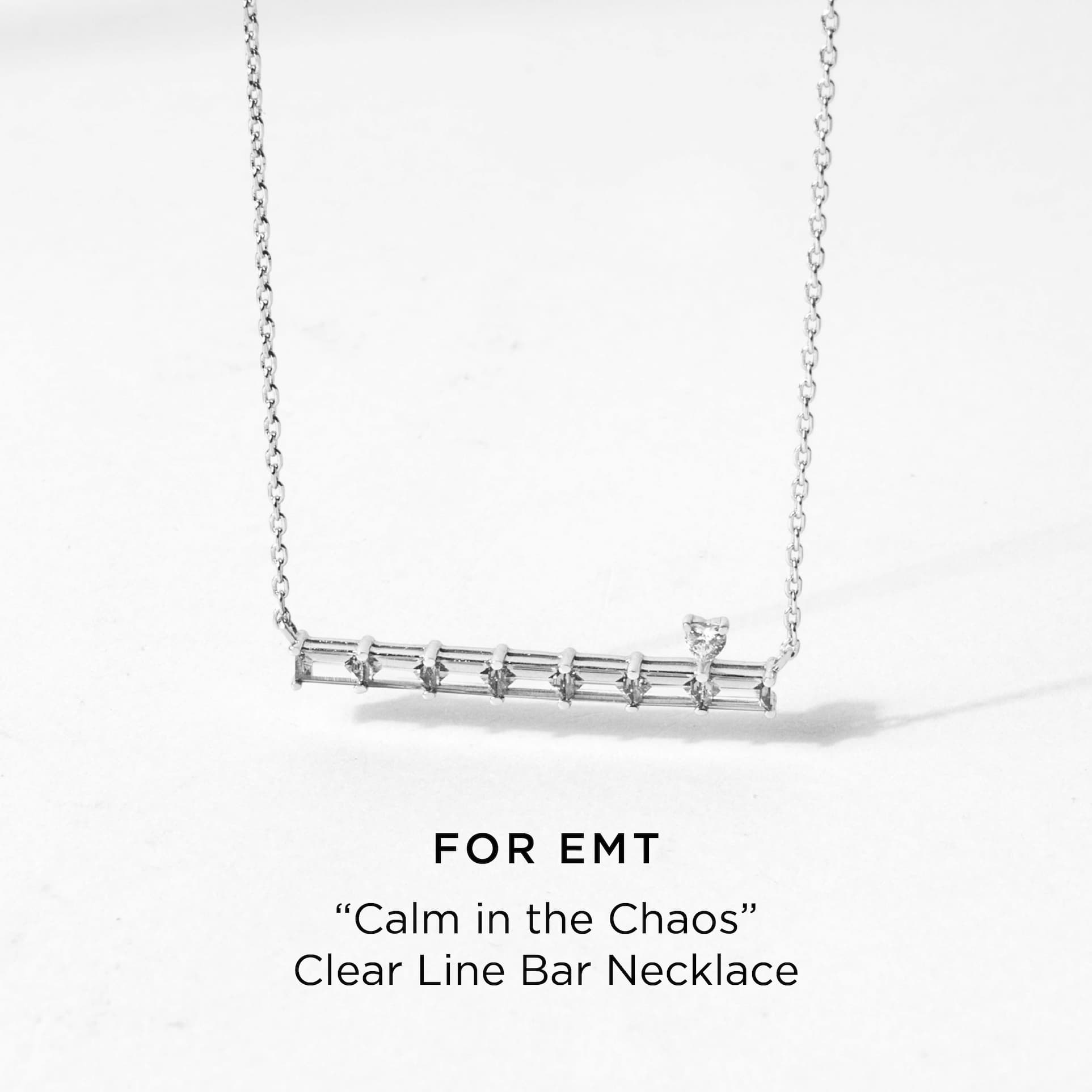 Clear Line Bar Necklace