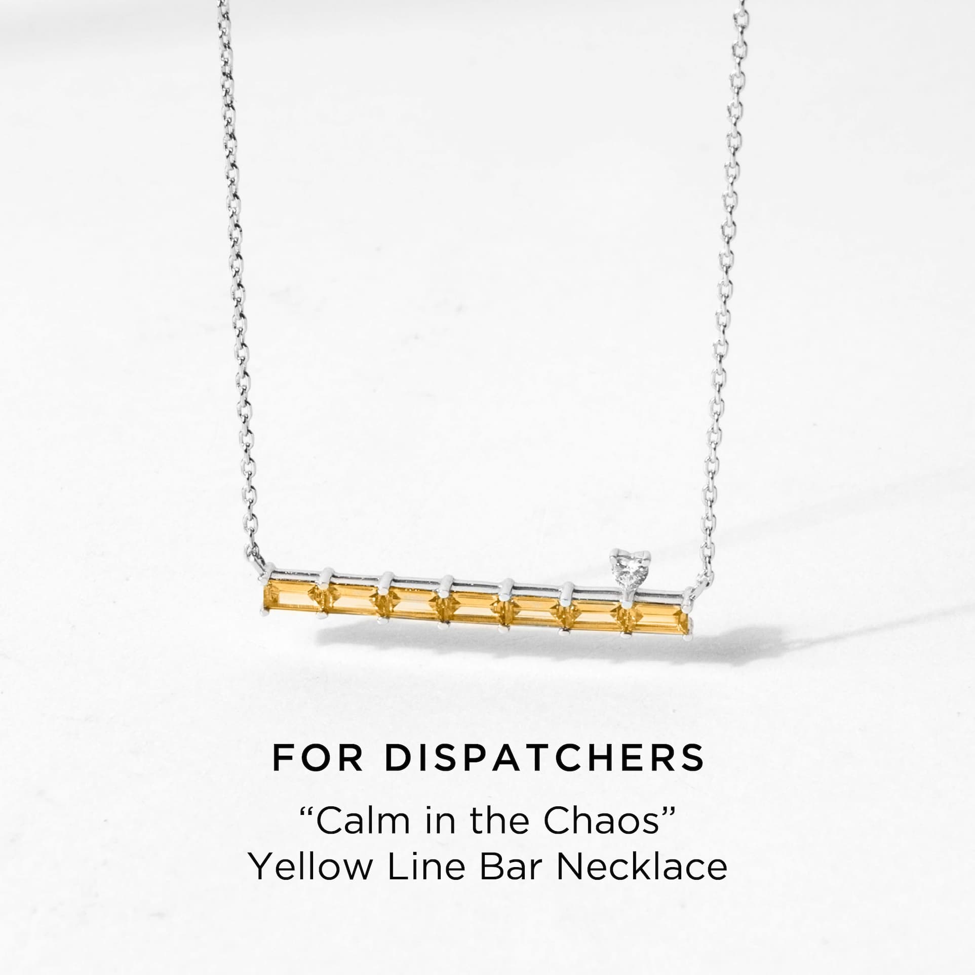 Yellow Bar Line Necklace