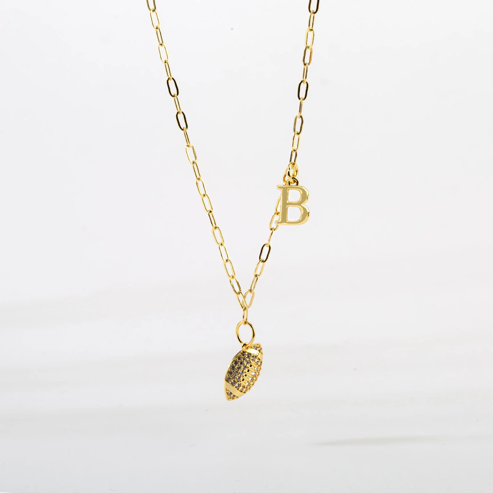 Image of End Zone Football Necklace