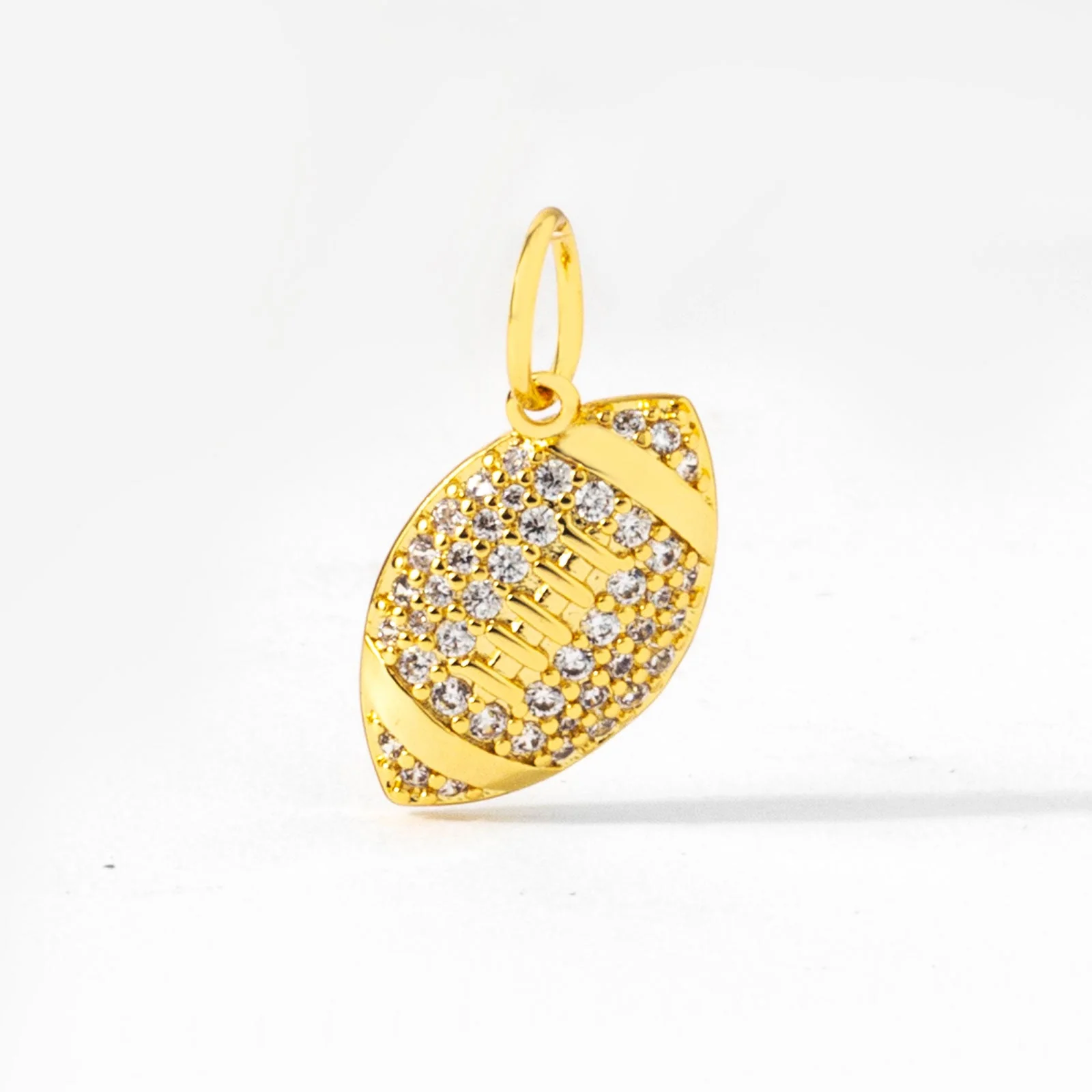 Image of Pave Football Charm Pendant