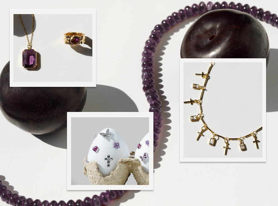 an image of a collection of jewelry including a necklace, ring, and a ring