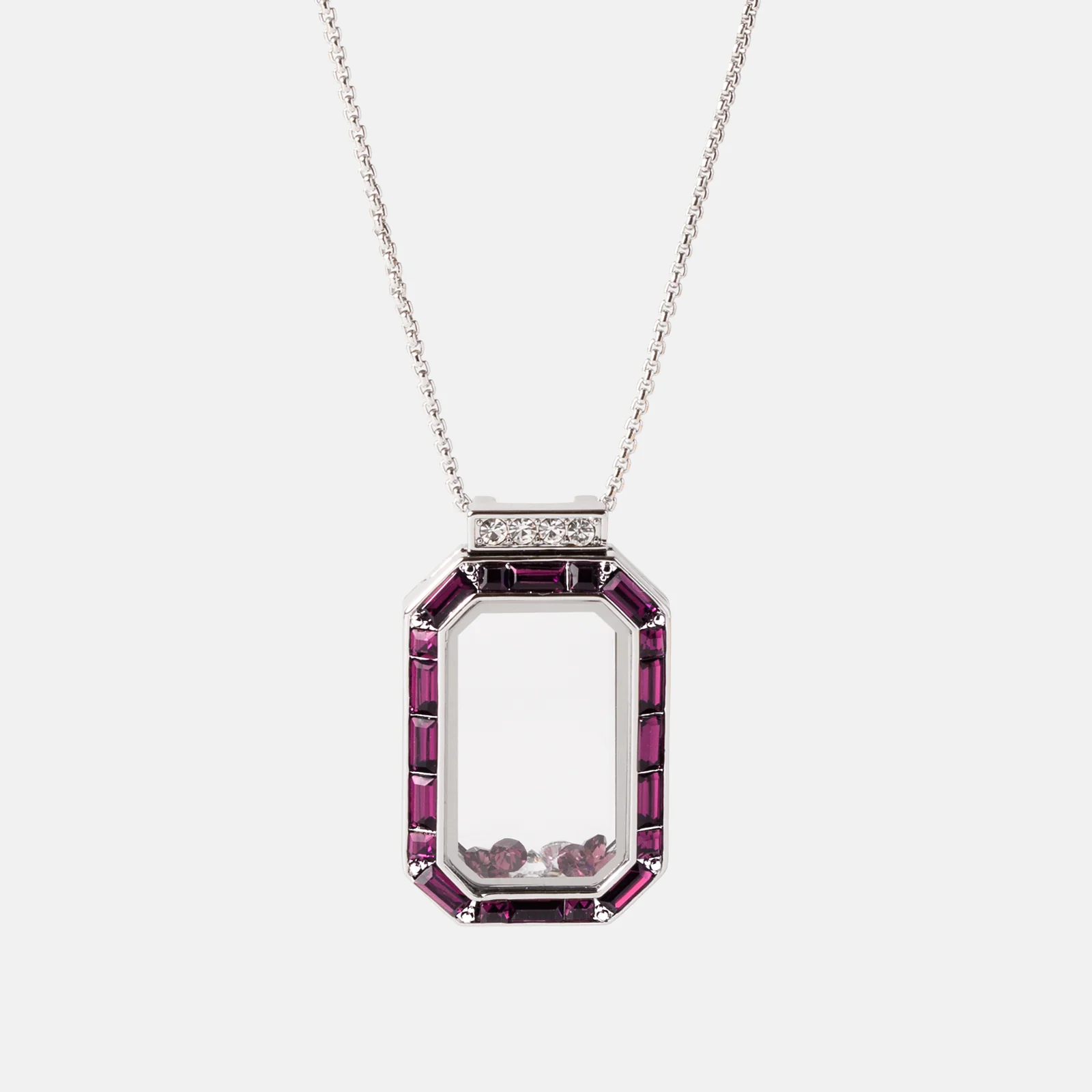 Image of Amethyst Baguette Living Locket Set
