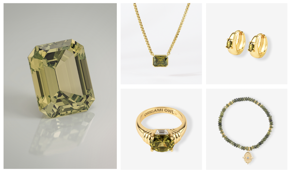 an image of a collection of jewelry including a necklace, ring, and a ring
