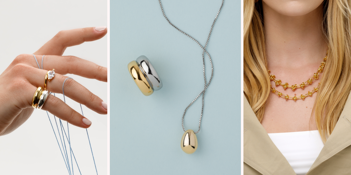 an image of a collection of jewelry including a necklace, ring, and a ring
